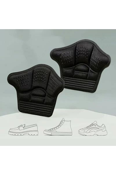 jetfast Black 10 mm Orthopedic Sports Shoes Heel Striking Anti-Narrowing Fabric Heel Protective Cushion