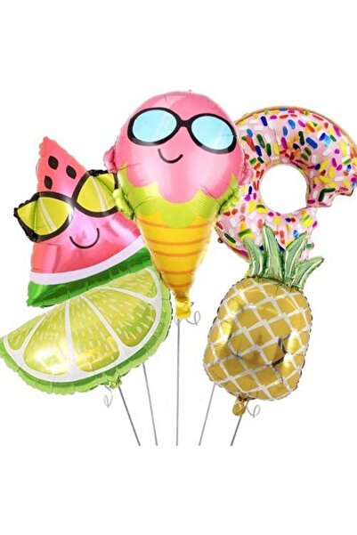 Parti Dükkanım مجموعة بالونات فويل مكونة من 5 قطع من Summer Theme