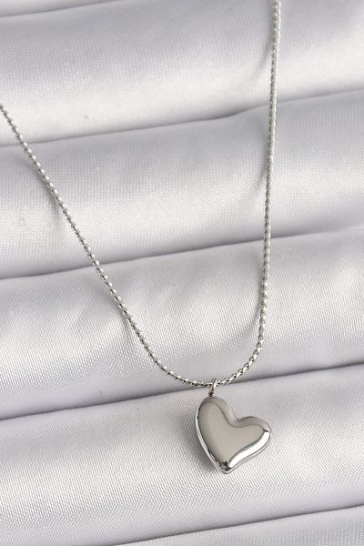 Skygo 316L Steel Silver Color Chain Heart Figure Women's Necklace - Tj-Bko9783