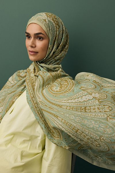 Qef   Deluxe Summery Shawl - Alice Çağla Yeşil
