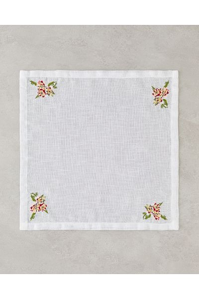English Home مناديل ضيوف من البوليستر أوبالين 2'li مقاس 40x40 سم أبيض - أحمر