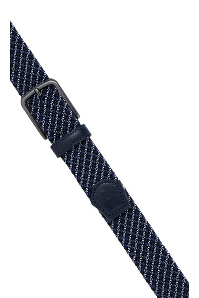 PAUL&SHARK Men's Durable Fabric Navy Blue Belt with Metal Buckle 25416003 -W26