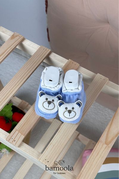 Bamoola Newborn Zilli Combed Cotton Booties 3D (teddy bear - Cat - Butterfly - Rabbit)