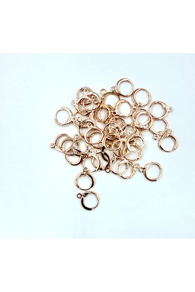 yiğit aksesuar 10 Pieces of Non-Tarnish Rose Moon Hook Earring Hook Jewelry Material