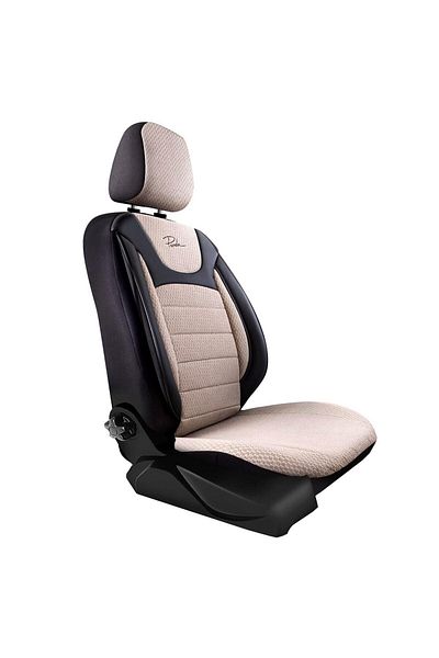 Panda Set Huse Scaune Auto Panda Prestige, Negru-Bej, 11 piese