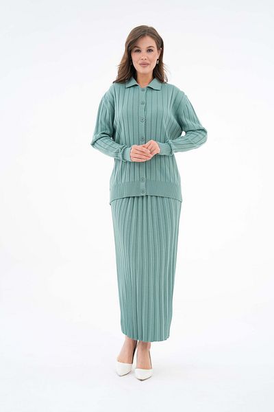 NİSUM MODA Pleated Skirted Jacket Suit
