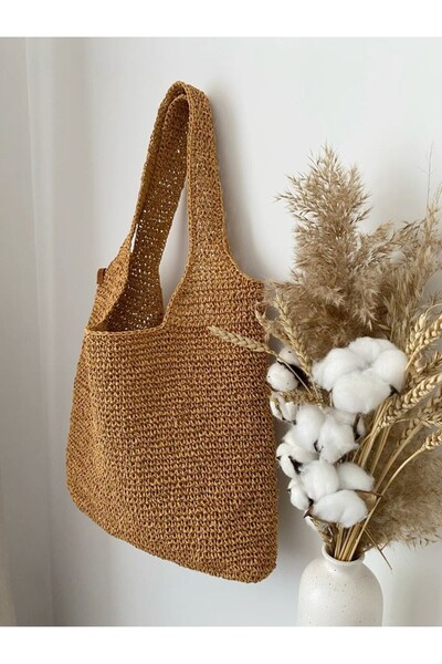 SİMAYMODDA Straw Bag/Beach Bag/Shoulder Bag