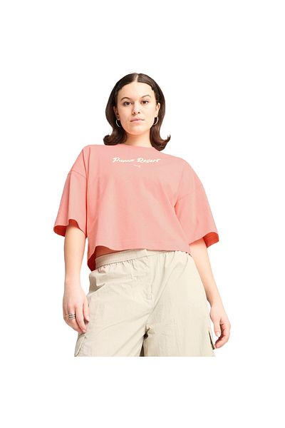 Puma Tricou Puma Premium Ess Oversized Graphic Tee, Roz, Femei