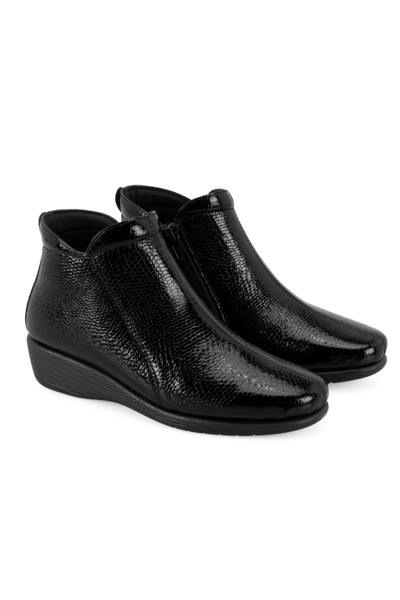 Desa Jailyn Black γυναικείες δερμάτινες μπότες DesaComfort με φερμουάρ