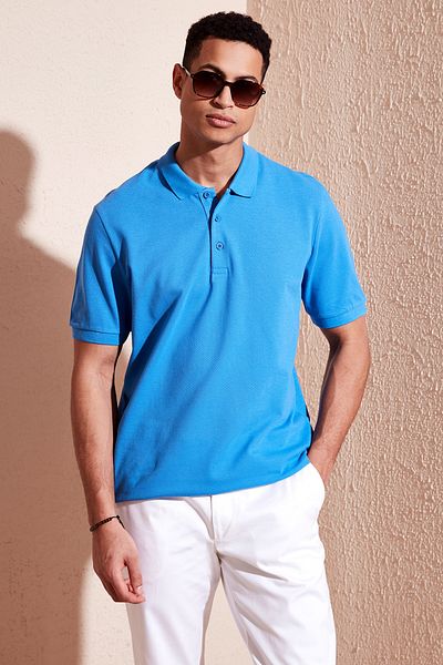 Buratti Ανδρικό μπλουζάκι με βαμβακερό κουμπιά Reguler Fit POLO POLO COLLAR 5902127