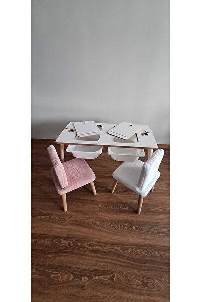 Toprak Atelier PARLA TWİN Çocuk Masası Çalışma Ve Aktivite Masası-yaz-sil Yüz...