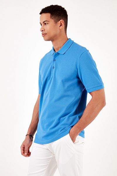 Buratti Ανδρικό μπλουζάκι με βαμβακερό κουμπιά Reguler Fit POLO POLO COLLAR 5902127