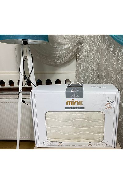 MİNK Thick Emboss 160X220 Cream Single Blanket