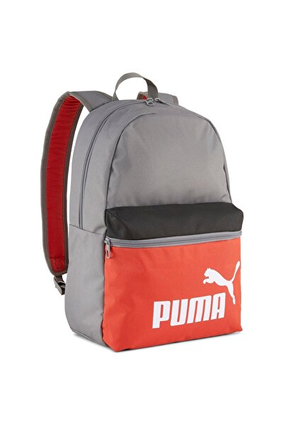 Puma Backpack Phase Color Block Backpack, Gray, Unisex