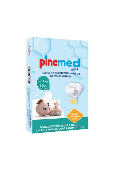 Pine Scutec PINEMED pentru copii cu pungă de colectare a urinei, 5 -11 kg, 2 buc