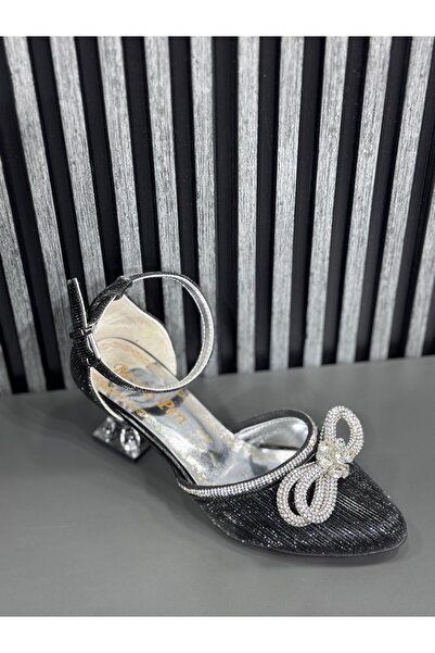 BERAT KUTLAY Şeffaf Topuklu Fiyonklu Çocuk Ayakkabısı
