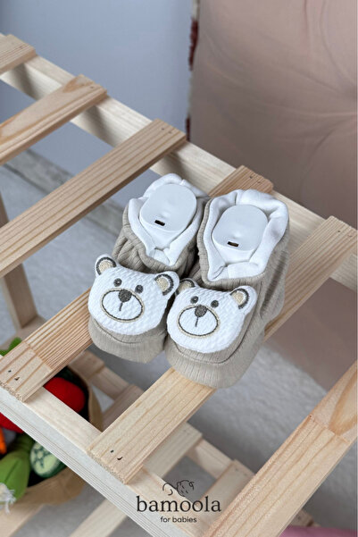 Bamoola Newborn Zilli Combed Cotton Booties 3D (teddy bear - Cat - Butterfly - Rabbit)