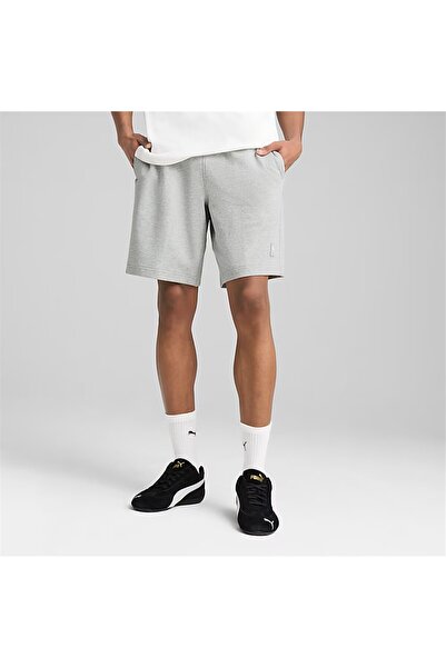 Puma Pantaloni scurți sport gri pentru bărbați ESSENTIALS ELEVATED - 690897 04