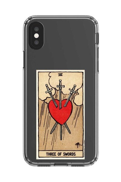 Dali Design حافظة شفافة متوافقة مع هاتف iPhone XS بتصميم ثلاثة سيوف