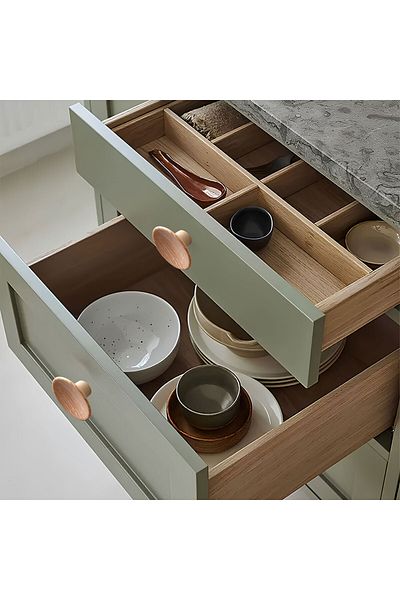 Badem10 Plastic boem Interior Concav Deschis Culoare Nuc Mobilier Bucătărie Sertar Dulap Dulap Mâner cu o singură șurub
