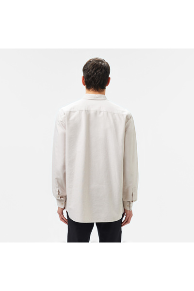 Lacoste Erkek Regular Fit Düğmeli Yaka Çizgili Gri Gömlek