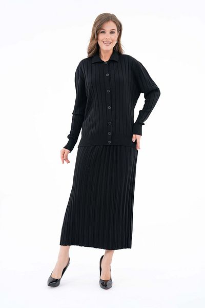 NİSUM MODA Pleated Skirted Jacket Suit