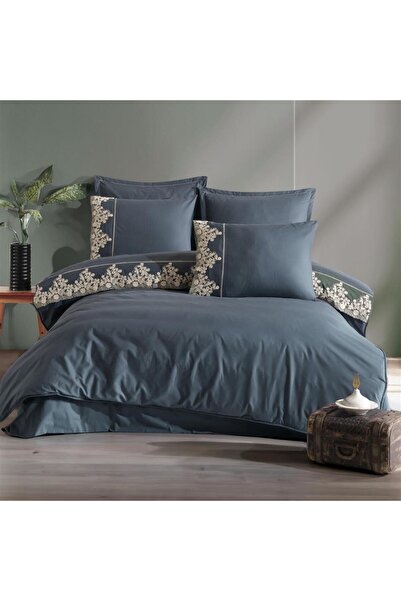 Clasy Çift Kişilik Butik Uyku Seti Osela V4 İndigo Gri