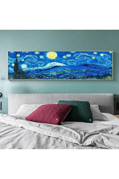 Home Dekoratif Van Gogh Yıldızlı Gece Tablosu 5d sayılarla kristal taşlı elma...