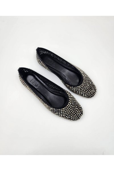 Ega ayakkabı Women's Evening Dress Stone Ballerinas