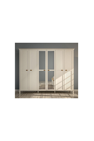 CaddeYıldız Astoria 6 Kapılı Gardrop - Askılı