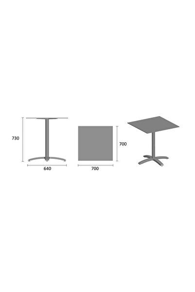 ASTORAL İç Ve Dış Mekan Uyumlu Alüminyum Cam Masa