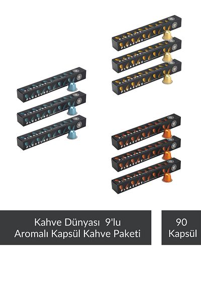 Kahve Dünyası Coffee World 9-Piece Flavored Capsule Coffee Set