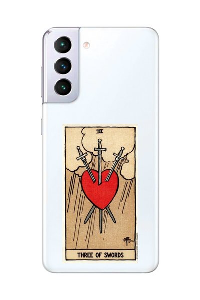 Dali Design حافظة شفافة متوافقة مع هاتف Samsung Galaxy S21+ بتصميم ثلاثة سيوف