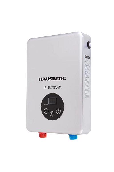 Hausberg Incalzitor instant fara rezervor HB-0071, 5500W 220v, panoul frontal din sticla, digital, Alb