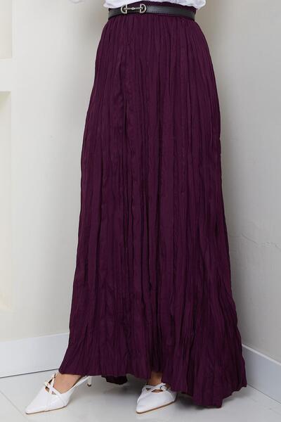 hafsamina Purple Skirt - Kraşlı Model Hm2706