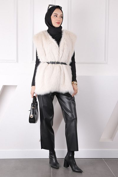 İmajButik Stone Fur Vest