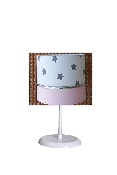 ONAY M غطاء من القماش باللون الأبيض المرصع بالنجوم الوردية لغرفة الأطفال وغرف...