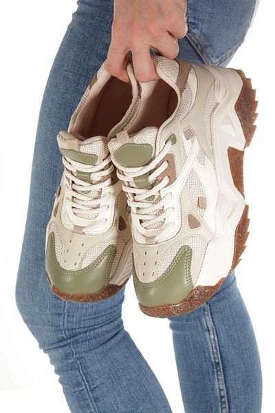 Modabuymus Muca Cream Green Sneaker Casual Sports Shoes