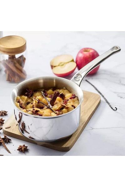De Buyer Affinity 5-Layer Stainless Steel Sauce Pot with Lid 16 cm