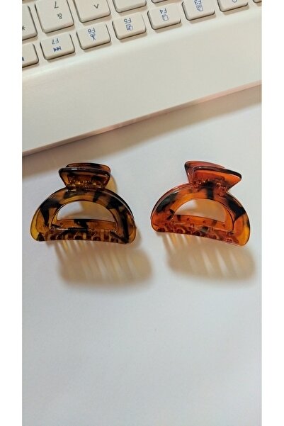 TREND Pachet de 2 Cataramă cu imprimeu leopard închizătoare de mărime medie -...