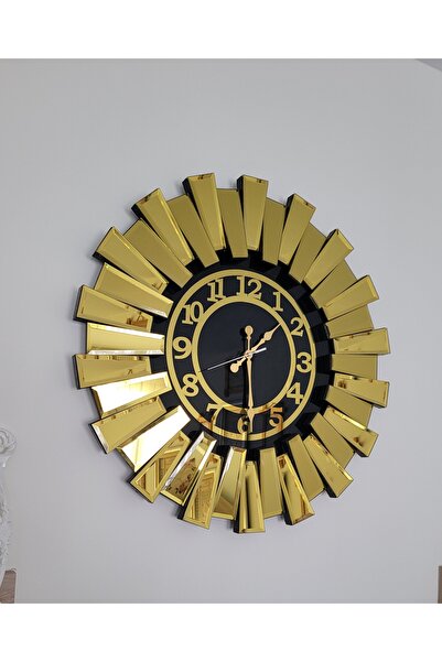 Home Modern-Şık  Gold Aynalı Duvar Saati