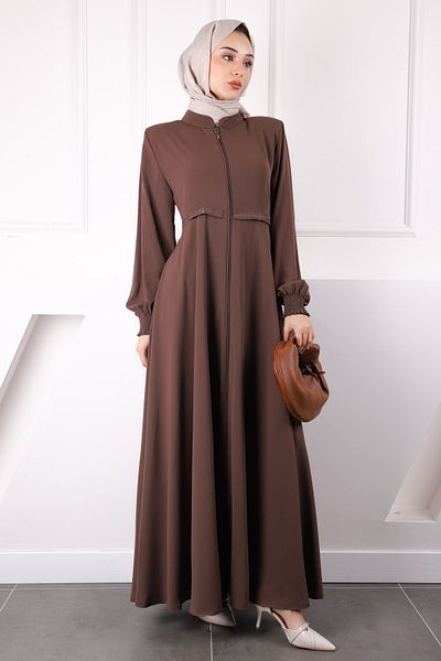 İmajButik Καμηλό μανίκι Gimped Κεντημένο Ferace