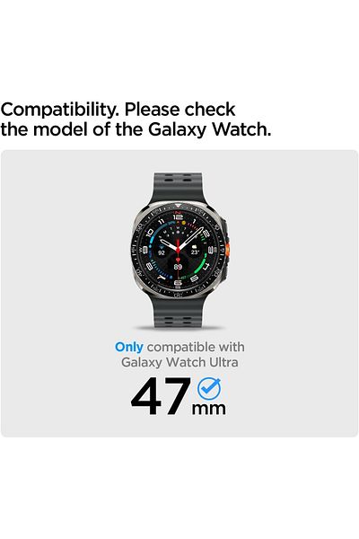 erorex Rugged Armor Designed For Samsung Galaxy Watch Ultra Case Cover 47Mm 2024 Matte Black