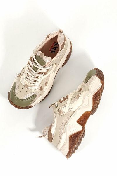 Modabuymus Muca Cream Green Sneaker Casual Sports Shoes