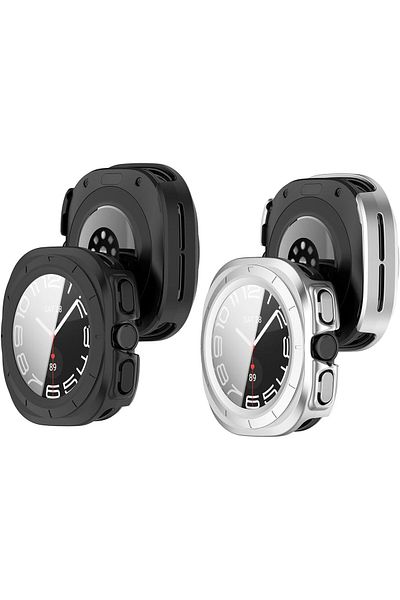 erorex 2 Pack Slim Case Compatible With Samsung Galaxy Watch Ultra 47Mm Frame Only Hard Pc Thin Case Cover