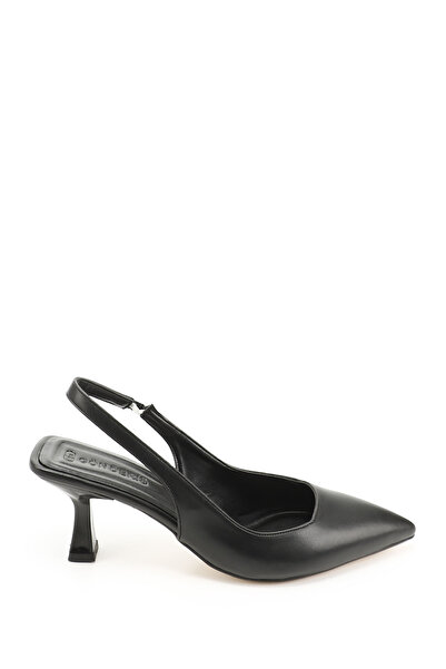 GÖNDERİ(R) Γυναικεία/Κορίτσια Μαύρα Μυτερά Παπούτσια Κύπελλο με τακούνι Sling...