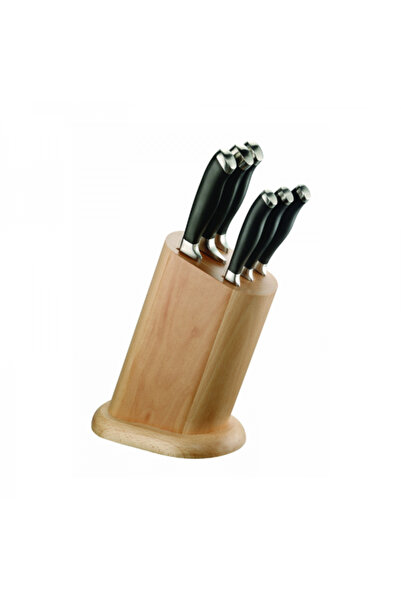 Pintinox Set 6 cutite de bucatarie cu suport din lemn,