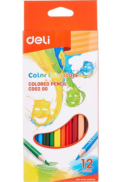 erorex Ec00200 Color Emotion Wooden Colored Pencils 12 Pieces