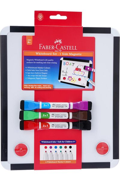 erorex Magnetic Whiteboard With 3 Twin Tip Markers