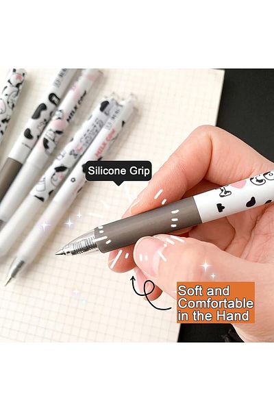 erorex Ink Gel Pens 0.5Mm Fine Point Black Smooth Writing Ballpoint For Office School Supplies Pens Nice